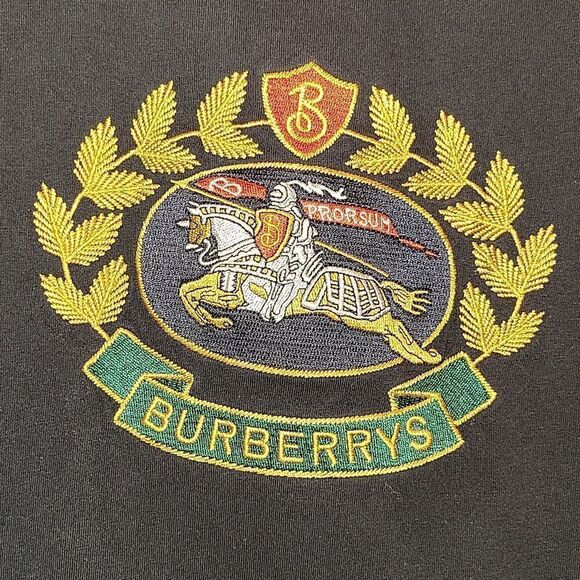 Burberry Archive Crest Logo Tee Shirt Black Gully Large - Picture 3 of 5